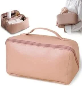 Leather Makeup Bag Large Capacity Cosmatic Travel Bag (ST-101)
