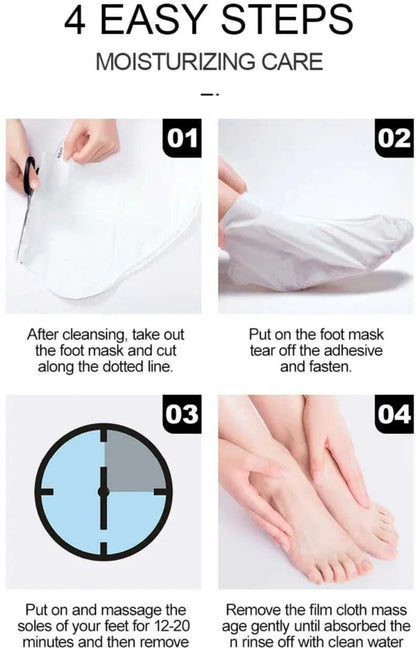 Foot Mask for Dry Cracked Feet, Foot Peel Mask for Dead Skin Removal, Moisturizing & Exfoliating Foot Mask Socks pack 1