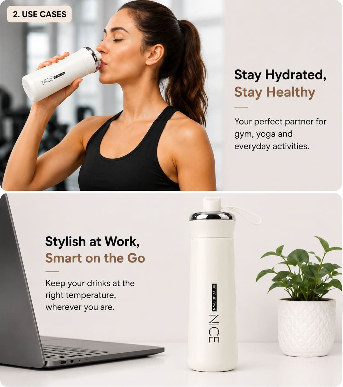 NiCE Premium Insulated Stainless Steel Water Bottle 500 ml |