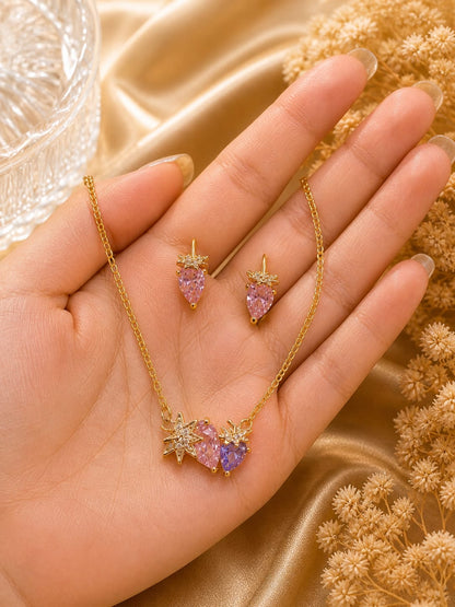 Luxury AD Diamond Pendant Set