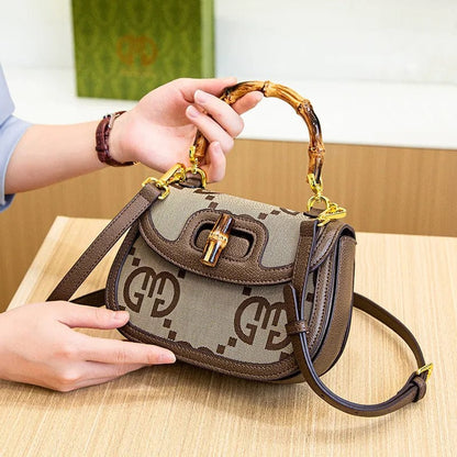 High Quality Premium Imported Designer Luxurious Wooden Handle Sling Handbag 🤎