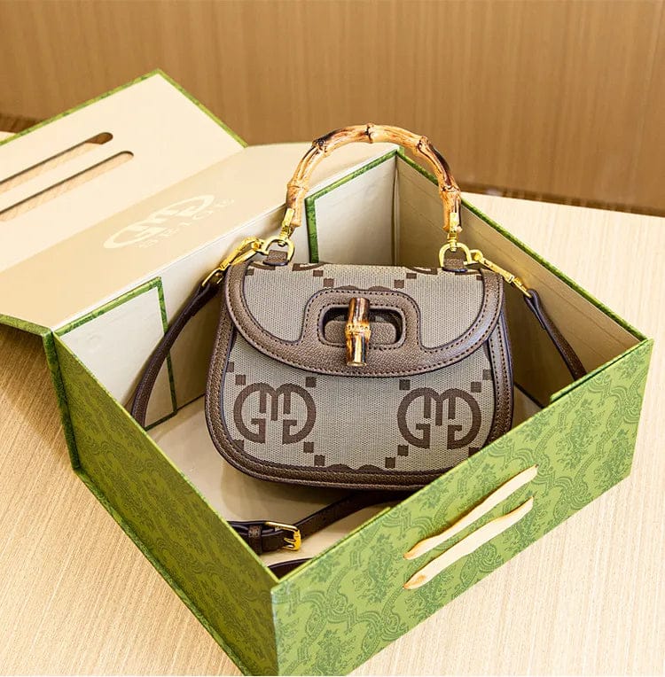High Quality Premium Imported Designer Luxurious Wooden Handle Sling Handbag 🤎