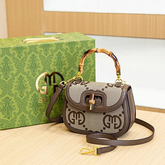 High Quality Premium Imported Designer Luxurious Wooden Handle Sling Handbag 🤎