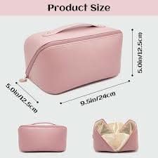 Leather Makeup Bag Large Capacity Cosmatic Travel Bag (ST-101)
